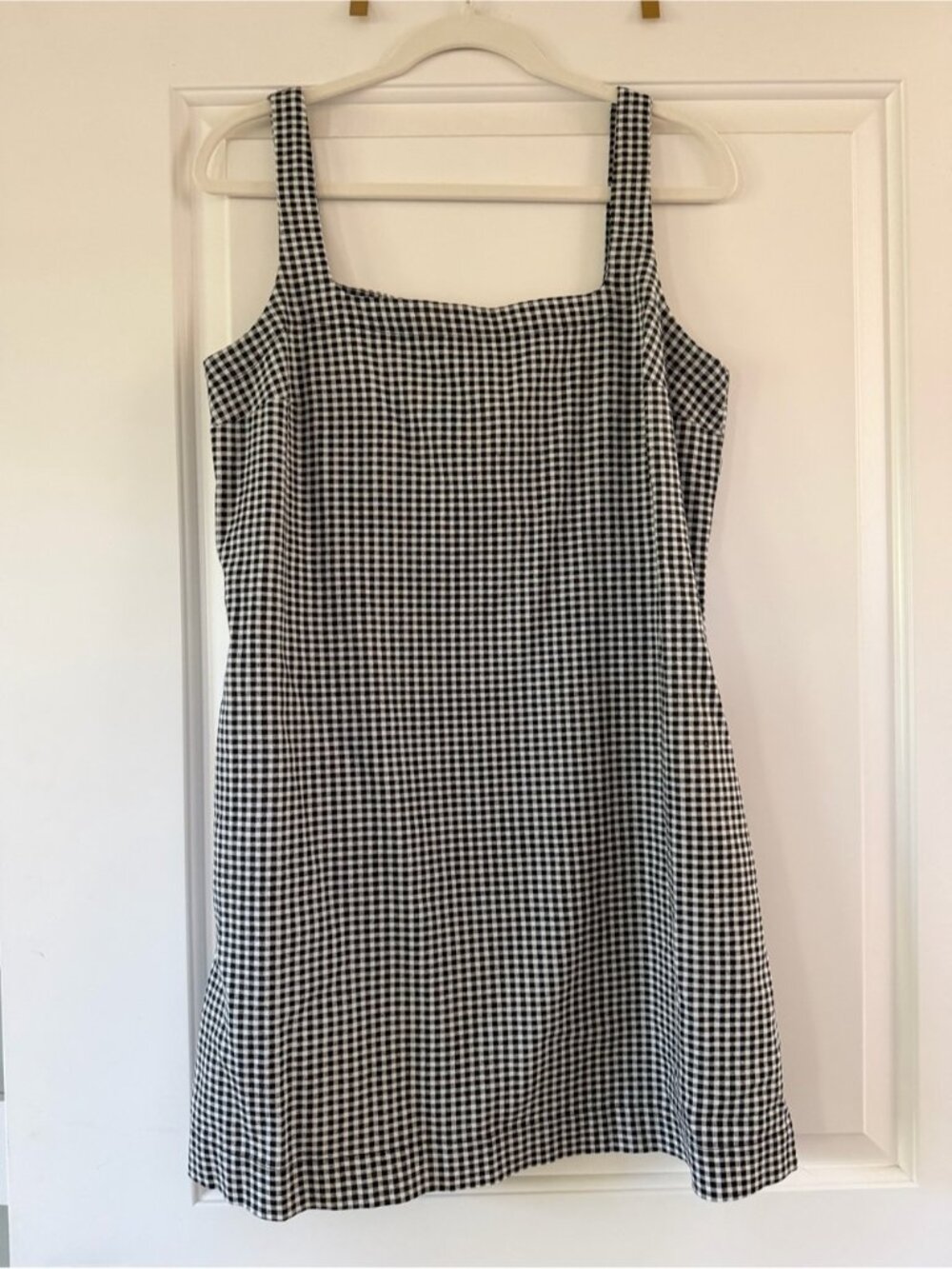Black and White Gingham Mini Dress
